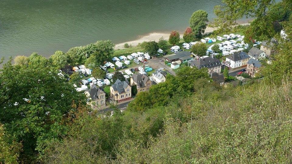 Der Campingplatz Loreleystadt von oben